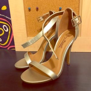 Silver Strappy Heals